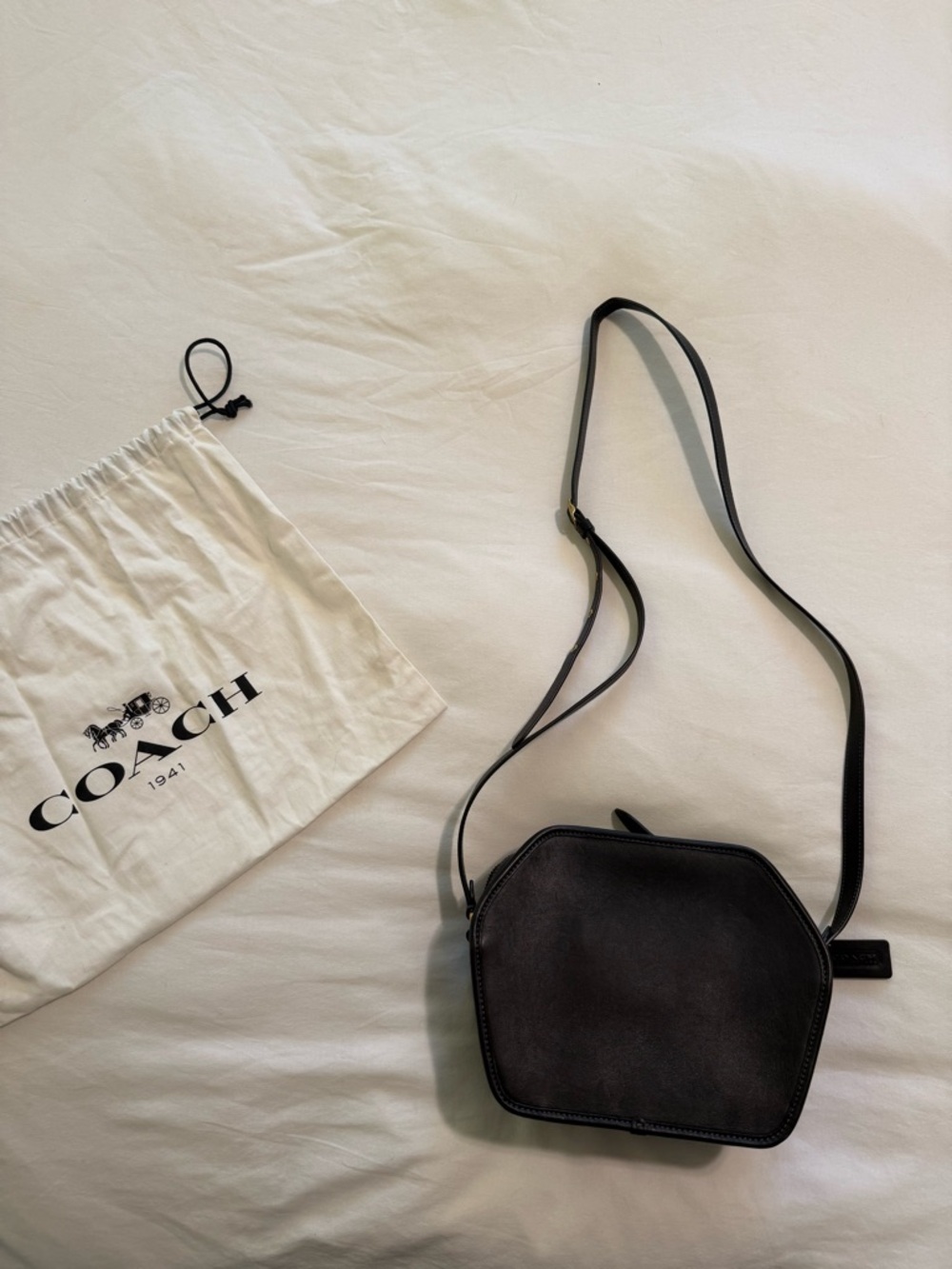 Coach Geometric Zip Leather Crossbody